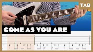 Nirvana  Come As You Are  Guitar Tab Full Step 12 Step amp Standard  Lesson  Cover  Tutorial [upl. by Wiseman]