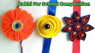 DIY 3 Super Easy Rakhi Making For Kids School Competition DIY Rakhi 2020 [upl. by Dyun219]