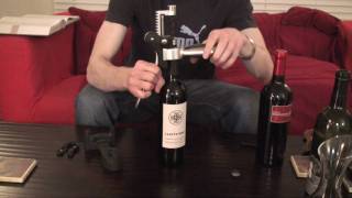 7 How to Open a Bottle of Wine with a lever style corkscrew  SuppleWinecom [upl. by Enimzzaj]