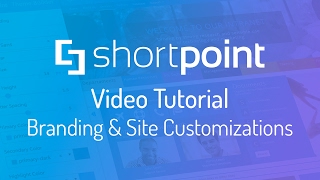 Video Tutorial SharePoint Branding and Site Customizations [upl. by Airtemad]