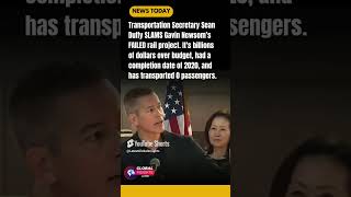 Transportation Secretary Sean Duffy SLAMS Gavin Newsom FAILED rail project shorts [upl. by Brendon]