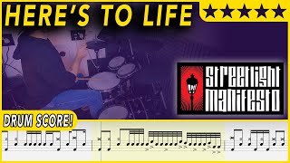 Heres to Life  Streetlight Manifesto  DRUM SCORE Sheet Music PlayAlong  DRUMSCRIBE [upl. by Miarhpe]