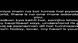 Dil Hai Tumhara  With English Translation amp Lyricsavi [upl. by Notnilc]