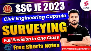 SSC JE Civil Engineering 2023  Surveying Marathon  Civil Engineering Capsule Shubham Agrawal Sir [upl. by Baskett]