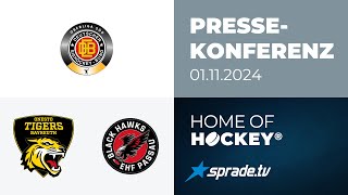 01112024  Pressekonferenz  onesto Tigers Bayreuth vs EHF Passau Black Hawks [upl. by Templeton981]