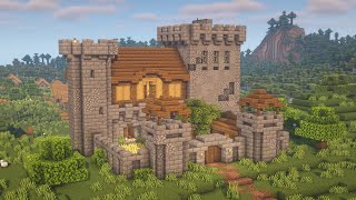 Minecraft Survival Castle Tutorial [upl. by Ydoow]