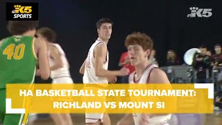 HS Basketball State Tourney Richland vs Mount Si 4A Boys Qtrs [upl. by Ahsakal]