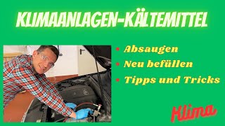 AutoKlimaanlage absaugen und neu befüllen LIVE GEZEIGT [upl. by Prudi]