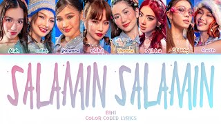 Salamin Salamin  BINI Color Coded Lyrics [upl. by Chiou]