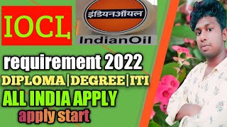 IOCL requirement 2022DIPLOMADEGREEITIALL INDIA APPLYapply startsintusuccesspointkey6851 [upl. by England]