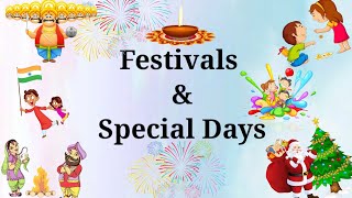 Festival Of India  Festival names in english  Festivals amp Special days for kids [upl. by Aztilay]