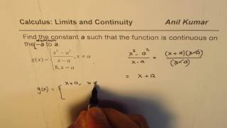 Find the constant for the piecewise function to be continuous [upl. by Volding]