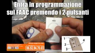 Telecomando compatibile con FAAC XT2 XT4 433MHz e XT2 XT4 868 MHZ [upl. by Artemas]