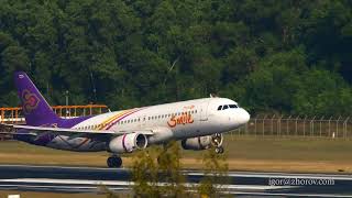 Airplane of Thai Smile landing [upl. by Anais]