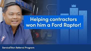 How Works Plumbing Won A Ford Raptor  ServiceTitan Referral Winner 2022 [upl. by Noreg]