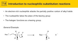 7576 Intro to nucleophilic substitution reactions [upl. by Armilla]