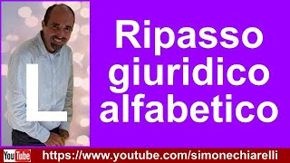 Simone Chiarelli ripasso giuridico alfabetico L [upl. by Anastice]