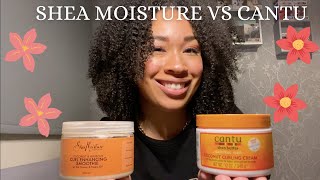 SHEA MOISTURE CURL ENHANCING SMOOTHIE VS CANTU COCONUT CURLING CREAM [upl. by Nosnevets]