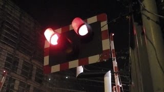 Level Crossing at Lansdowne Road at night [upl. by Albie591]