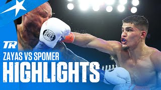 Xander Zayas Stops Slawa Spomer Late  FIGHT HIGHLIGHTS [upl. by Phelan]