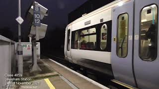 SouthEastern Class 465s amp 466 departing Lewisham amp New Cross Stations 241121 [upl. by Ahseenyt263]