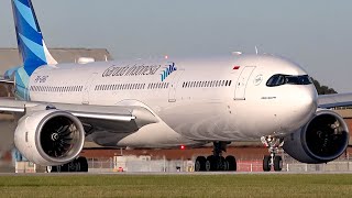 BRILLIANT Garuda INDONESIA A330 Neo Take off amp Landing  A330 Neo  Melbourne Airport Plane Spotting [upl. by Ylimme]