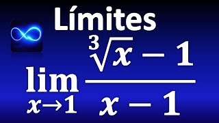 40 Límite con indeterminación 00 con raíz cúbica racionalizando [upl. by Kirtap]