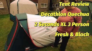 Tent Review  Decathlon Quechua 2 Seconds XL 3 Person Fresh amp Black  quechua tents camping [upl. by Benji]