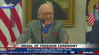 EMOTIONAL CEREMONY Bob Cousy tears up thinking of wife during Medal of Freedom presentation [upl. by Rutherfurd337]