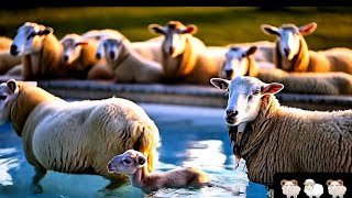 SHEEPS🐏🐑SONG🎶BEAUTIFUL SHEEPSCUTE SHEEPSBEAUTY OF ANIMALS AND BIRDSsheepslambssongmusic [upl. by Netty]