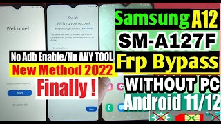 Samsung A127f FRP Unlock Bypass A12 Without PC 2022 [upl. by Jasmina]