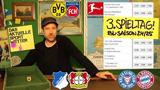 Bundesliga Tipps 3 Spieltag 2425  ua BVB  FCH amp Holstein Kiel  Bayern  Prognosen  130924 [upl. by Marrin]