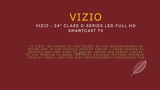 VIZIO  24quot Class DSeries LED Full HD SmartCast TV  Unboxing  Setting Up  Reviews Link Included [upl. by Jillian]