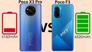 Xiaomi Poco F3 vs X3 Pro Battery Drain amp Charging Test [upl. by Wie]