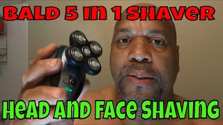 Bald Head Electric 5 in 1 Shaver Head And Face Shaving [upl. by Asset]