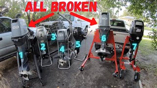 7 Outboards Vs 1 Mechanic [upl. by Wilmer]