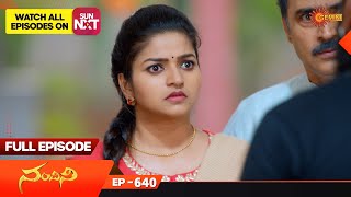 Nandhini  Episode 640  Digital Rerelease  Gemini TV Serial  Telugu Serial [upl. by Coltun]