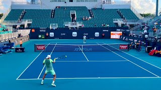 Mensik vs Nardi Miami Court Level View Highlights R1 Qualifying 4K 60fps 2024 [upl. by Ilanos957]