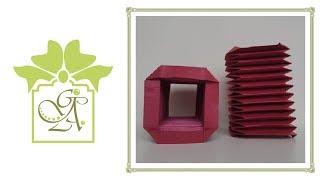 Square Bellows Fold or Accordion Fold Card Folding Tutorial [upl. by Ecirehc]