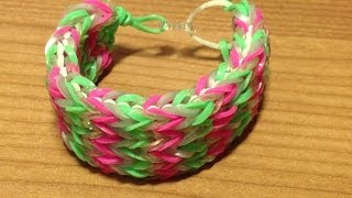 COMO HACER UNA PULSERA DE GOMITAS DE TRES NIVELES ECHA CON DOS TENEDORES [upl. by Garek]