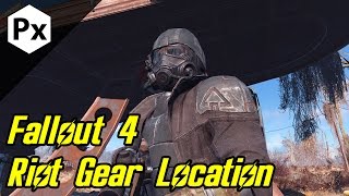 Fallout 4 Riot Gear Location NCR Ranger Veteran Armor Mod [upl. by Bernstein]