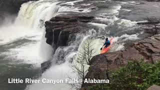 Kayaking over Little River Canyon Falls 30 ft drop [upl. by Spector]