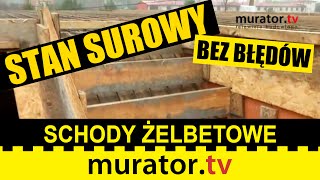 Schody żelbetowe  STAN SUROWY BEZ BŁĘDÓW [upl. by Jensen537]