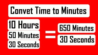 How to Convert Time into Minutes in Excel [upl. by Enymsaj]