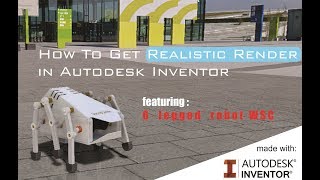 5A Autodesk Inventor Tutorial  Realistic Render Image [upl. by Neumann]