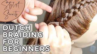 How To Dutch Braid For Beginners [upl. by Hanikas141]