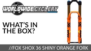 Whats In The Box Fox Shox 36 Shiny Orange Fork [upl. by Ehcrop]