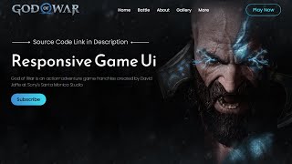 Create Responsive Gaming Website Design Using HTML CSS Only [upl. by Madra]