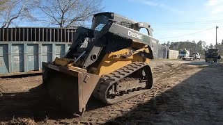 Grading A Drainage Swale With A Skid Steer [upl. by Colvin952]