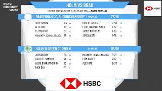 Holmer Green CC 2nd XI v Bradenham CC Buckinghamshire 1st XI [upl. by Ynneb]